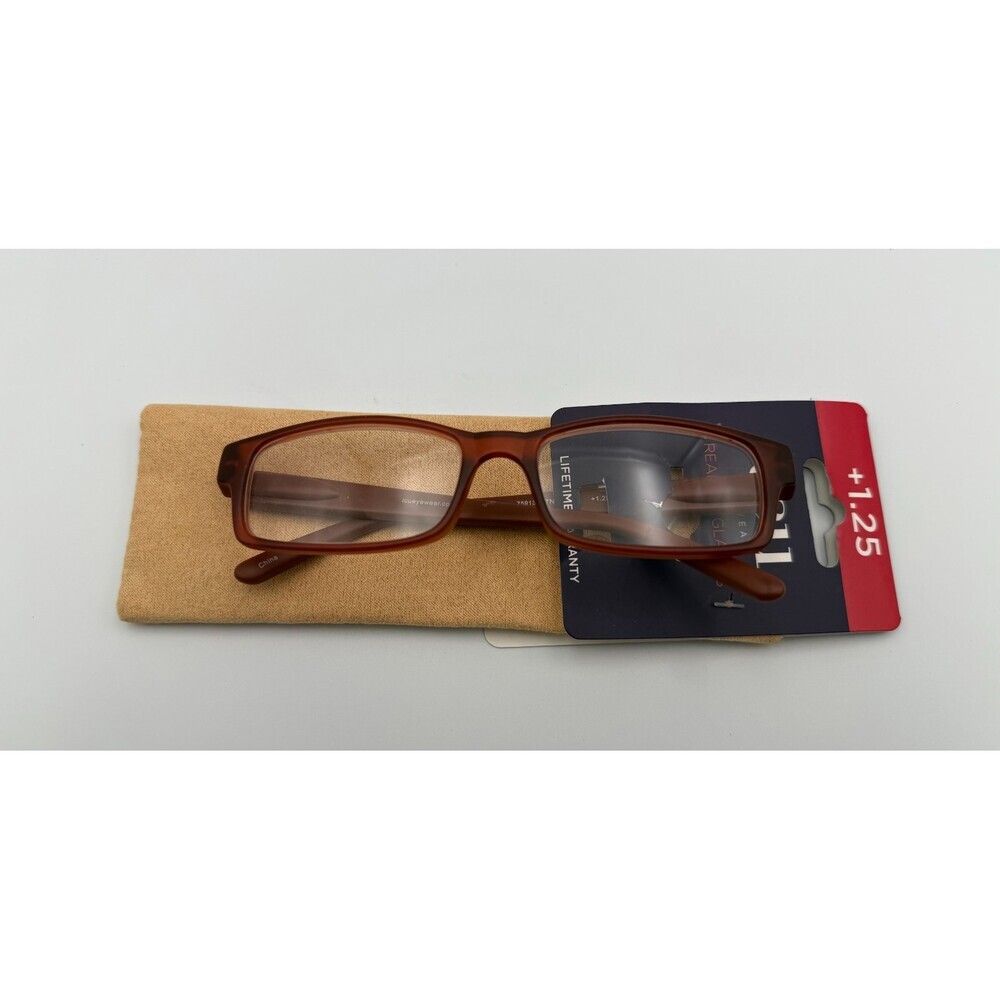 ICU Eyewear Women's Full Rim Reading Glasses +1.25 Classic Brown Frame With Case